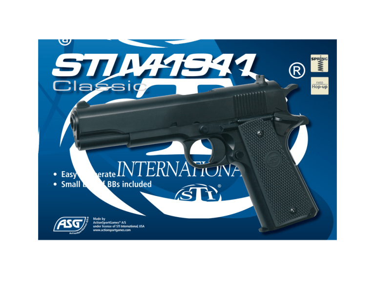 ΠΙΣΤΟΛΙ SOFT SPRING, ASG, STI M1911 Classic