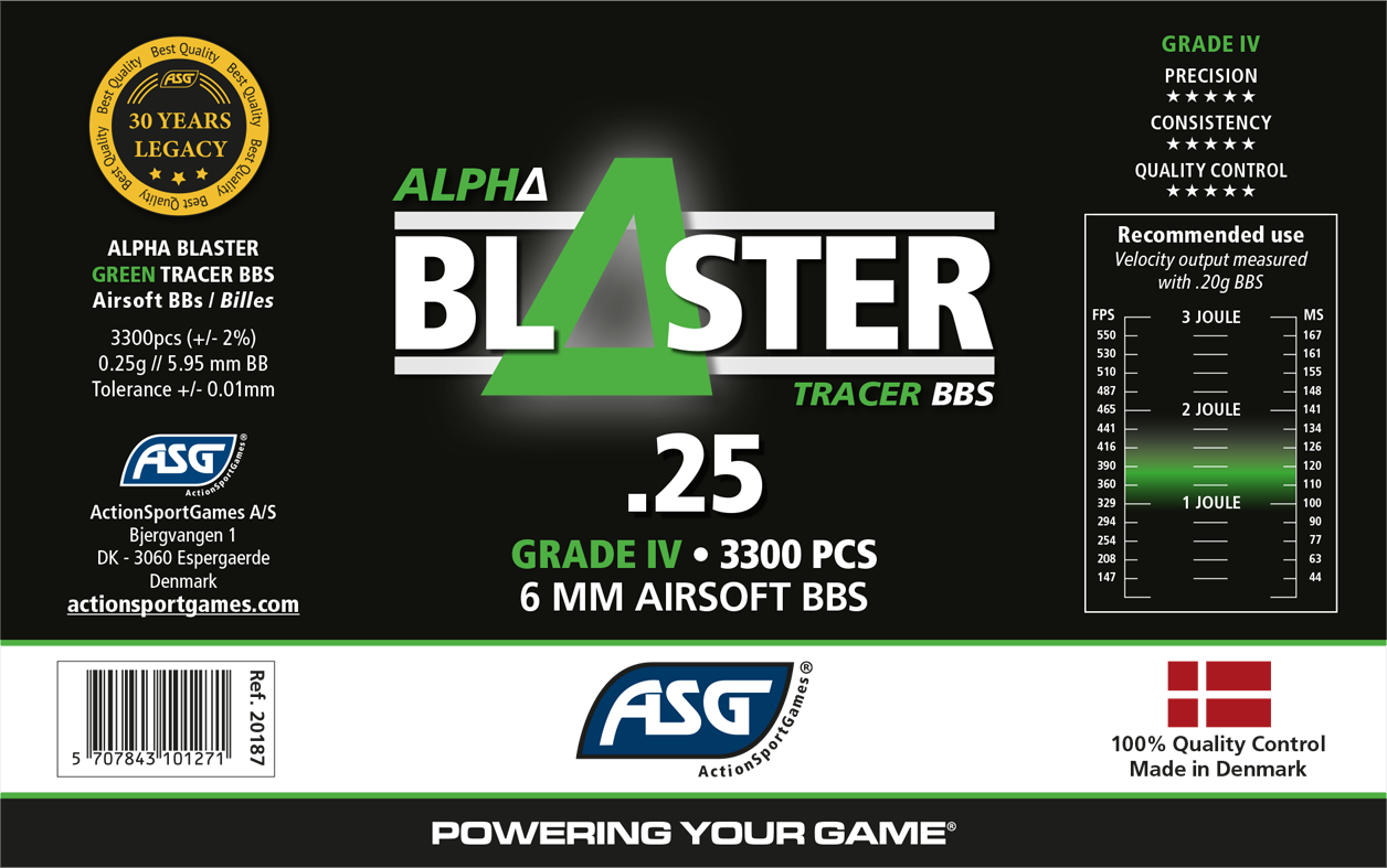 ΜΠΙΛΙΕΣ SOFT TRACER Alpha Blaster Green 0.25g / 3300pcs