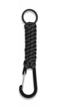 ΜΠΡΕΛΟΚ Albainox Snap hook with paracord and ring. Black, 33947-NE