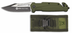 ΣΟΥΓΙΑΣ K25 pocket knife. Green rubber grip, blade size 9.30cm, 18998