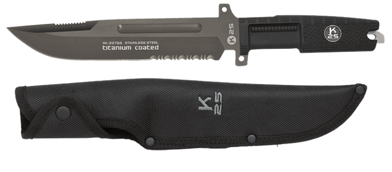 ΜΑΧΑΙΡΙ K25 tactical knife. Rubber handle. Bl.19cm, 32755