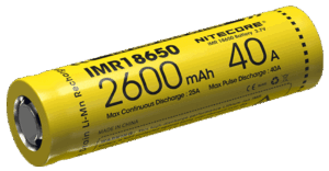 ΜΠΑΤΑΡΙΑ NITECORE 18650 / 2600mah / IMR 40A FlatTop (Ζεύγος)