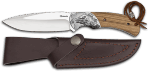 ΜΑΧΑΙΡΙ Albainox wooden huting knife. Wild boar, 32751