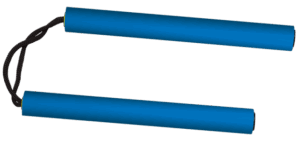 Foam training nunchucks. 28x3.3 cm, Blue 39806