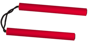 Foam training nunchucks. 28x3.3 cm, Red 39807