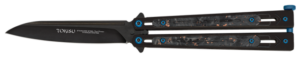 Σουγιάς TOKISU balisong. Bright black steel, 02259