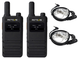 ΠΟΜΠΟΔΕΚΤΗΣ RETEVIS B63S, PMR16 + 2x G-Hook earpiece C9250A, Transparent