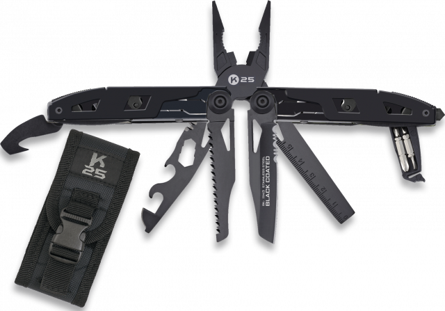 ΠΟΛΥΕΡΓΑΛΕΙΟ K25, 11 Tools, tactique pliers, Black