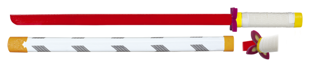 ΣΠΑΘΙ ΞΥΛΙΝΟ TOLE10 Wooden katana. White-Red, 49055